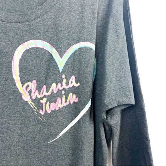 Shania Twain Grey Dolman Sleeve Tee - 100% Cotton - Picture 3 of 6
